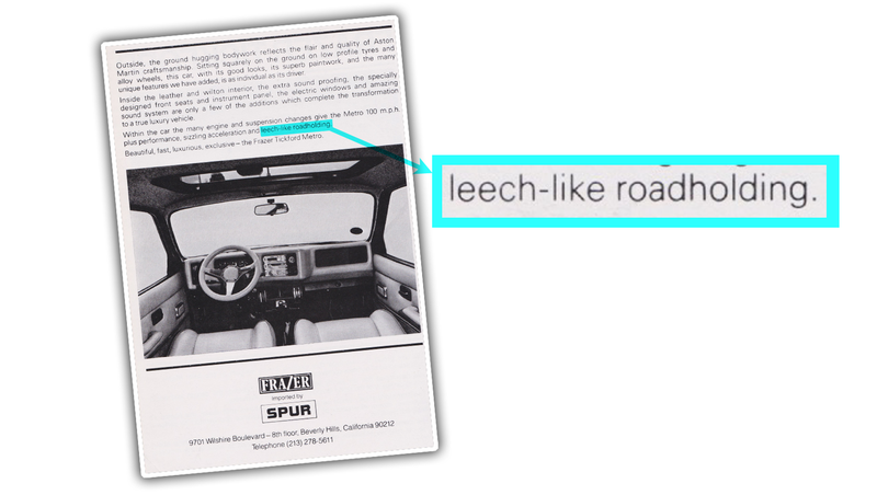 Illustration for article titled This Flyer For An Odd Little Car Uses One Of The Most Unsettling Performance Analogies Ever